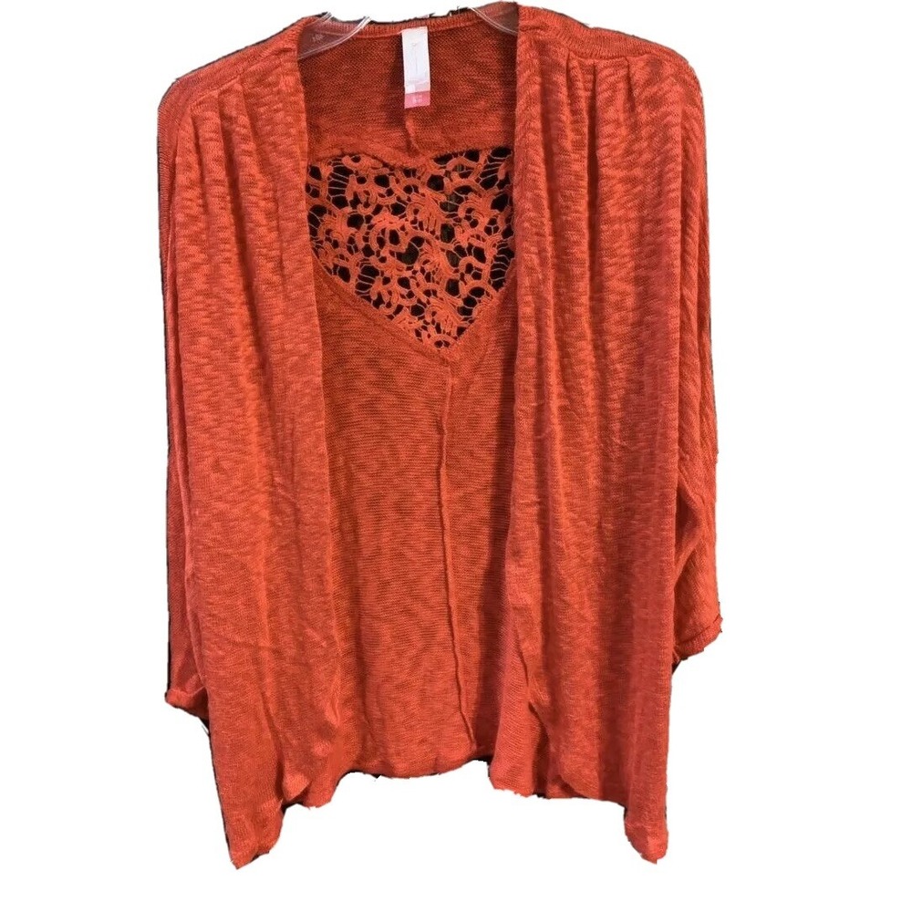 No Boundaries Junior Heart Cardigan Red 3-5 New with Tags Lace
